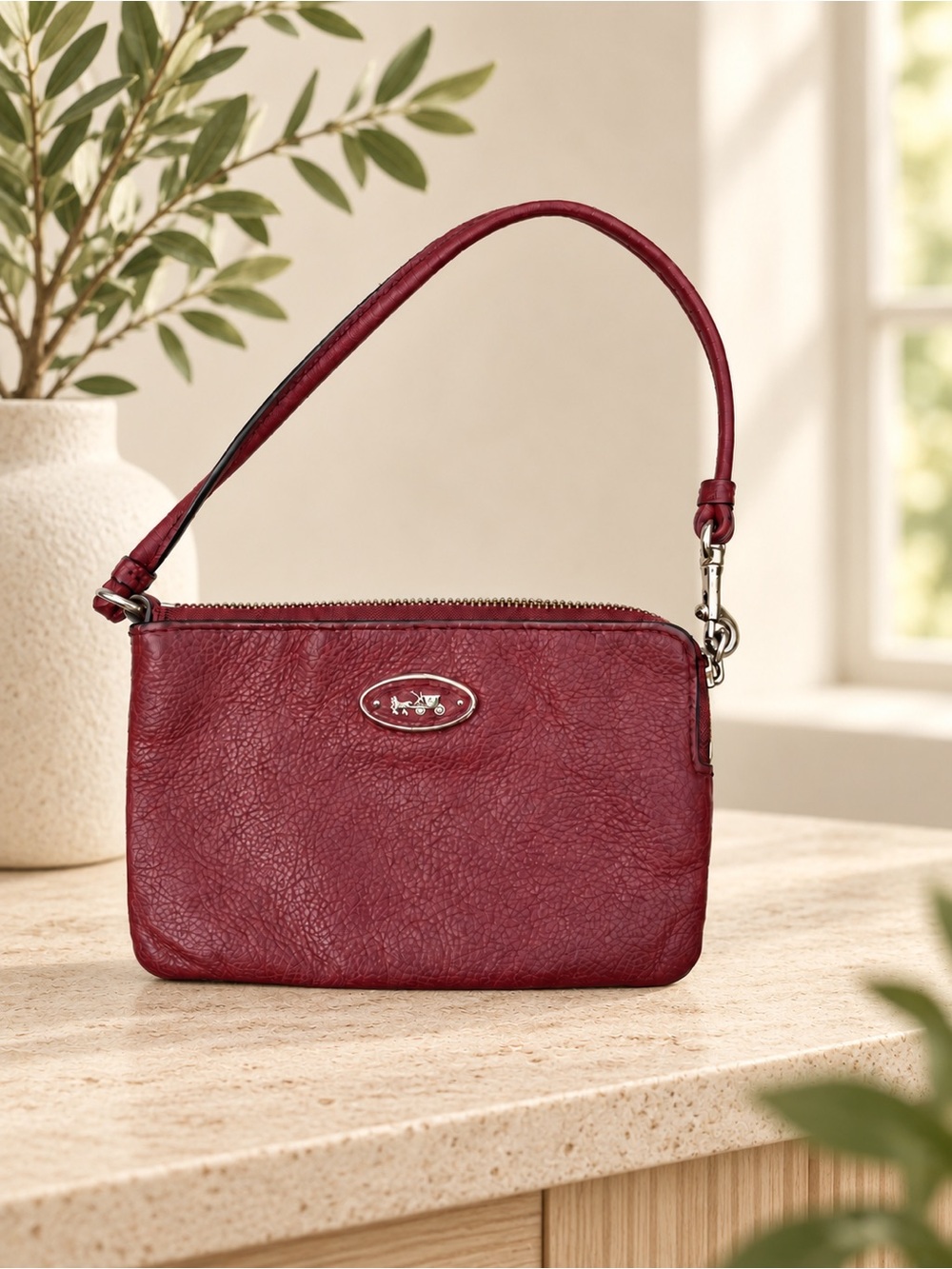 Vintage Coach cherry red wristlet mini purse Y2K
